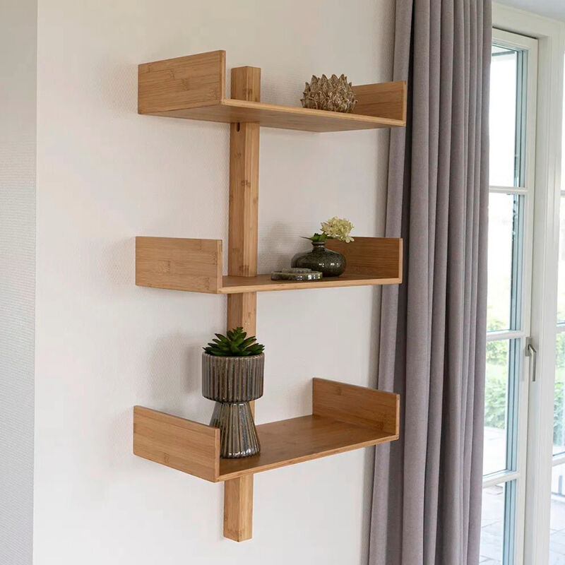 House Nordic Villa seinähylly 3-hyllyllä bambu